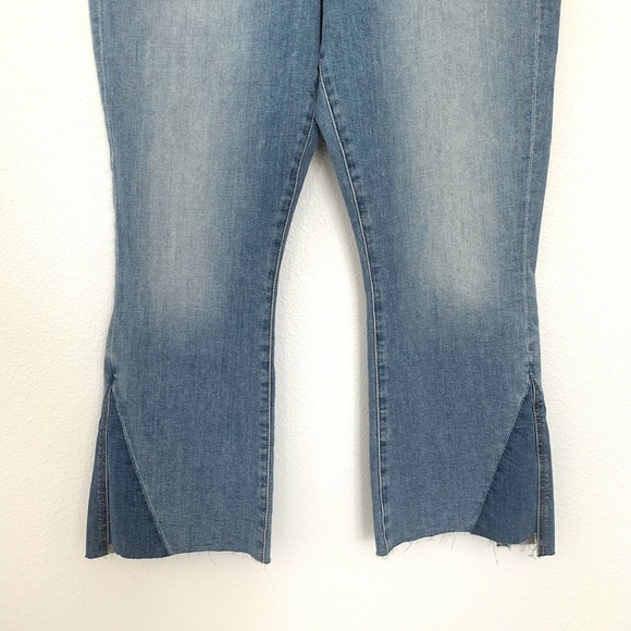 7 For All Mankind Blue High Waist Slim Kick Jeans - Picture 6 of 8